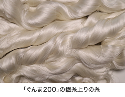 「ぐんま200」の撚糸上りの糸